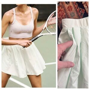 NWT Free People Movemnet Center Court Shorts green mint flowing faux skirt XS